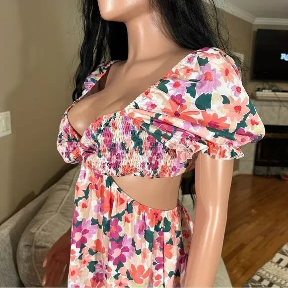 NWT floral vaca open side open back dress - Picture 7 of 12